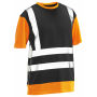 5126 T-shirt Hi-Vis zwart/oranje 3xl