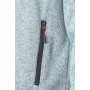 Men's Knitted Fleece Jacket - dark-grey-melange/silver - S