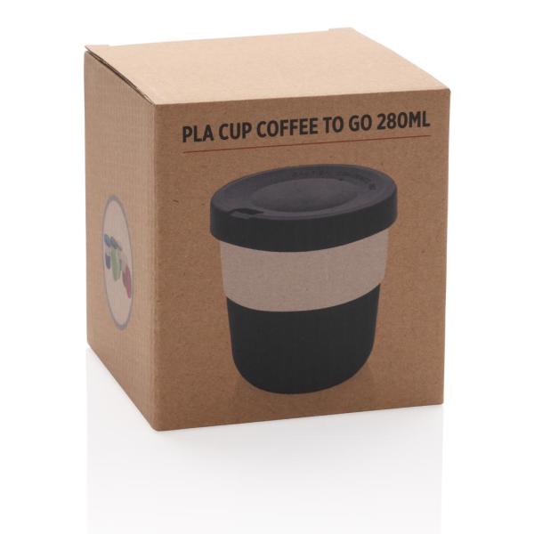 PLA cup coffee to go 280ml, zwart