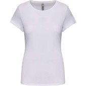 Dames-t-shirt ronde hals korte mouwen White XL