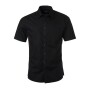 Men's Shirt Shortsleeve Micro-Twill - black - S