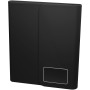 SCX.design O18 A5 notitieboek met 5 W draadloze 4000 mAh powerbank en oplichtend logo - Zwart