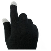 Polyester handschoenen Elena zwart