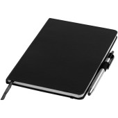 Crown A5 notitieboek met stylus balpen - Zwart