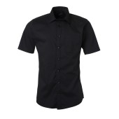 Men's Shirt Shortsleeve Poplin - black - XL