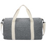 Pheebs 450 g/m² duffel bag van gerecycled katoen en polyester 24L - Heather zwart