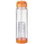 Tutti-frutti 740 ml Tritan™ infuser sport bottle - Transparent/Orange