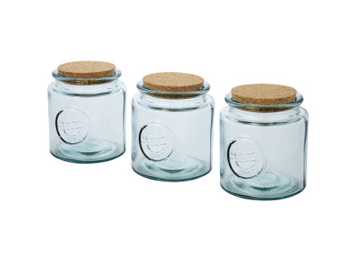 Aire driedelige pottenset van 800 ml gerecycled glas