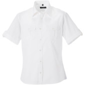 Men's Roll Sleeve Shirt - Short Sleeve White XL