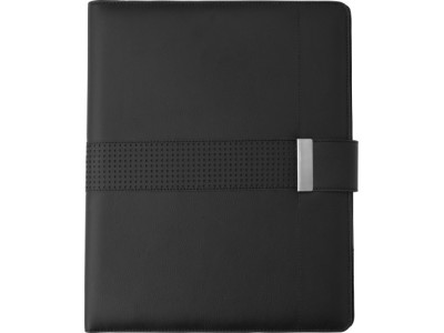 Schrijfmap met powerbank en tablet houder Schrijfmap met powerbank en tablet houder