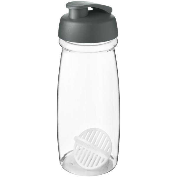 H2O Active® Pulse 600 ml shaker bottle - Grey/Transparent
