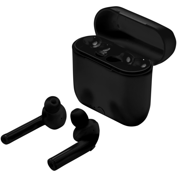 Essos True Wireless auto-pair draadloze oordopjes met houder - Zwart