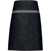 Domain - Contrast denim waist apron Black Denim One Size