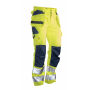 Jobman 2377 Hi-vis trousers hp geel/navy D092