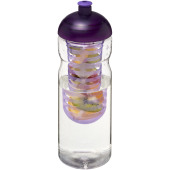 H2O Active® Base 650 ml drikkeflaske med kuppelformet låg & infuser - Transparent/Lilla