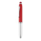 3-in-1 touchscreen pen met LED lamp, zwart 3-in-1 touchscreen pen met LED lamp, zwart