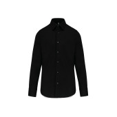 Getailleerd heren non-iron overhemd lange mouwen Black XXL