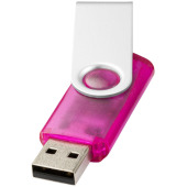 Rotate USB stick transparant - Roze - 1GB