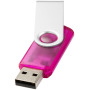 Rotate USB stick transparant - Roze - 1GB
