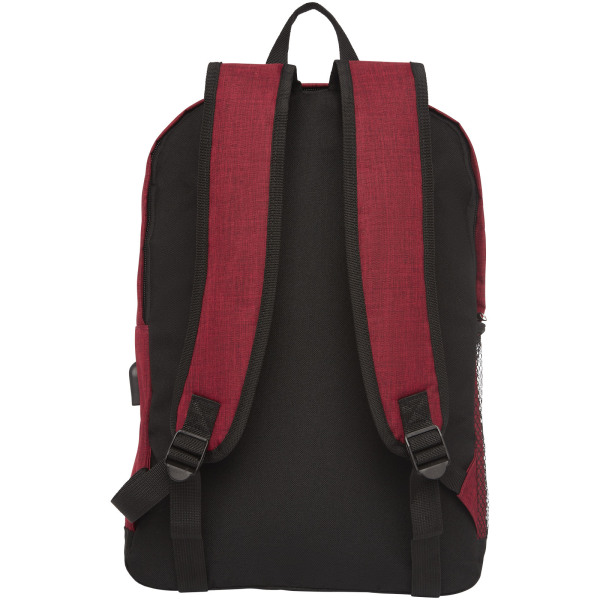 Hoss 15.6" business laptop backpack 16L - Heather dark red