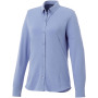 Bigelow piqué dames blouse met lange mouwen - Lichtblauw - XS