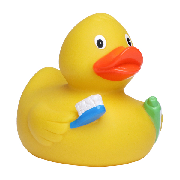 Squeaky duck tooth brush