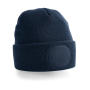 Circular Patch Beanie - French Navy - One Size