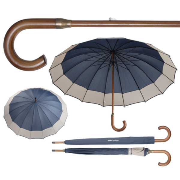 André philippe handmatige paraplu met houten handvat