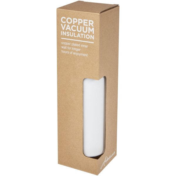 Thor 750 ml copper vacuum insulated sport bottle - White