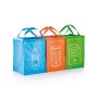 3pcs recycle waste bags, green