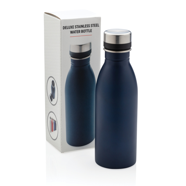 Deluxe RVS water fles, donkerblauw