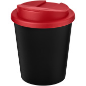 Americano® Espresso Eco 250 ml gerecyclede beker met knoeibestendig deksel - Zwart/Rood