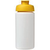 Baseline® Plus grip 500 ml sportfles met flipcapdeksel - Wit/Geel