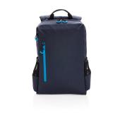 Lima 15" PVC vrije laptop rugzak met RFID & USB, donkerblauw