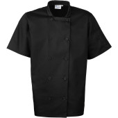 Short Sleeve Chefs Jacket Black S
