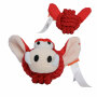 Dog toy knotted animal boar - red