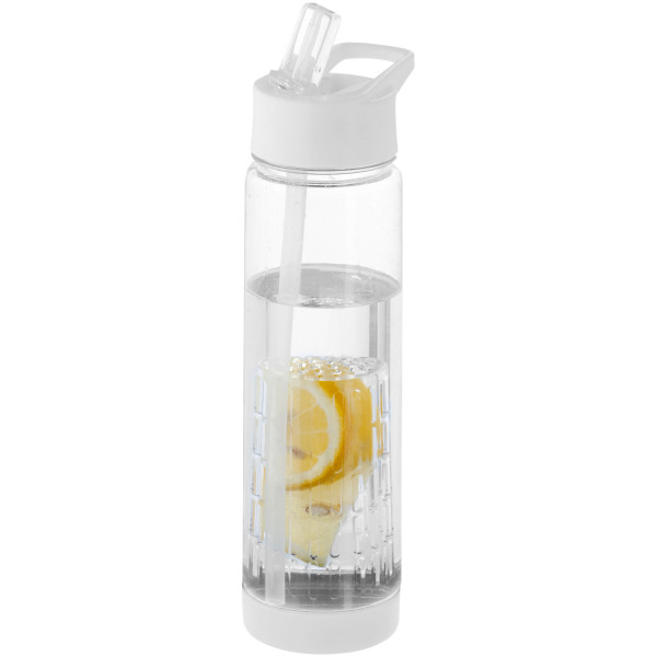 Tutti-frutti 740 ml Tritan™ infuser sport bottle - Transparent/White