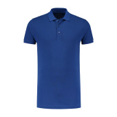 L&S Polo Basic Cot/Elast SS for him royal blue M