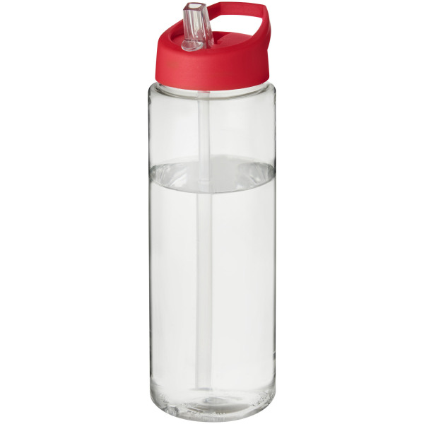 H2O Active® Vibe 850 ml spout lid sport bottle - Transparent/Red