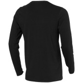 Ponoka biologisch heren t-shirt met lange mouwen - Zwart - 3XL