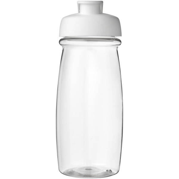 H2O Active® Pulse 600 ml sportfles met flipcapdeksel - Transparant/Wit