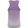 Ladie's seamless fade-out vest Purple / Light Grey Marl S/M