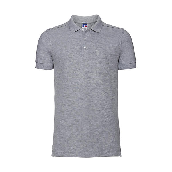 Men's Fitted Stretch Polo - Light Oxford - M