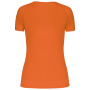 Dames sport-t-shirt V-hals Fluorescent Orange XS