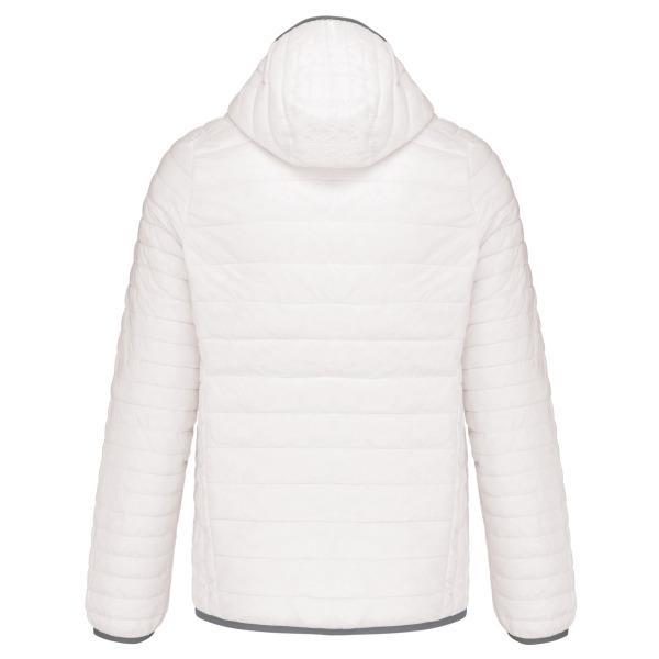 Men's lightweight hooded padded jacket White 4XL