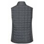 Ladies' Knitted Hybrid Vest - grey-melange/anthracite-melange - XS