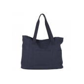 Shopper recycled canvas 43x14x33cm - Donker Blauw