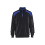 Sweatshirt bi-colour met halve rits Sweatshirt bi-colour met halve rits