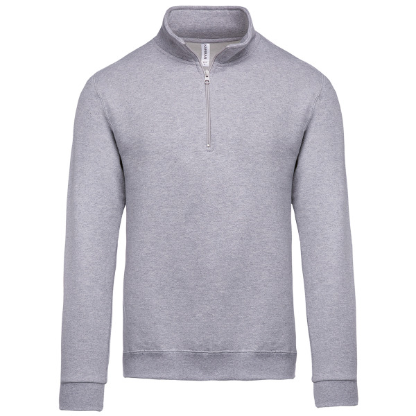Sweater met ritskraag Oxford Grey 4XL