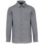 Overhemd in onderhoudsvriendelijk polykatoen-popeline heren Marl Storm Grey 6XL